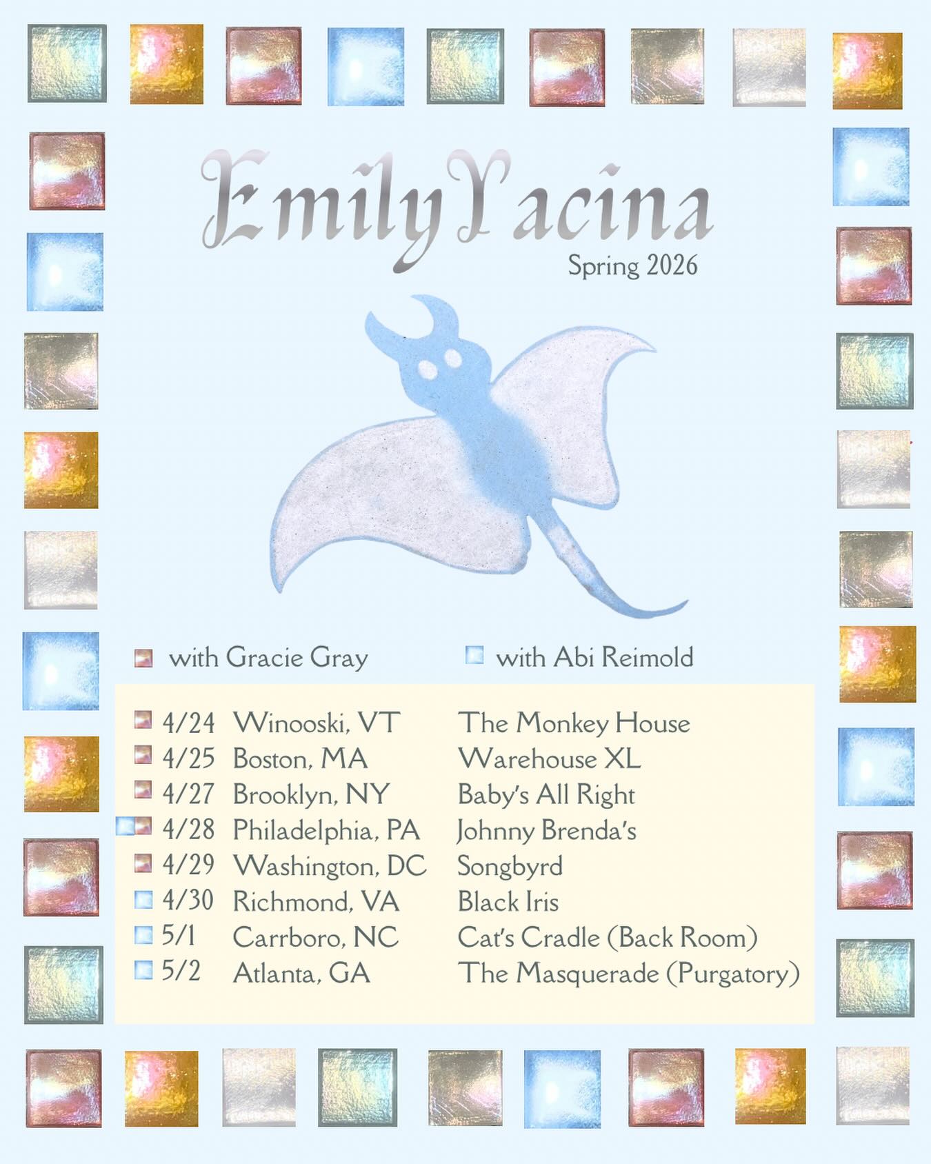 Emily Yacina Tour Poster 2026